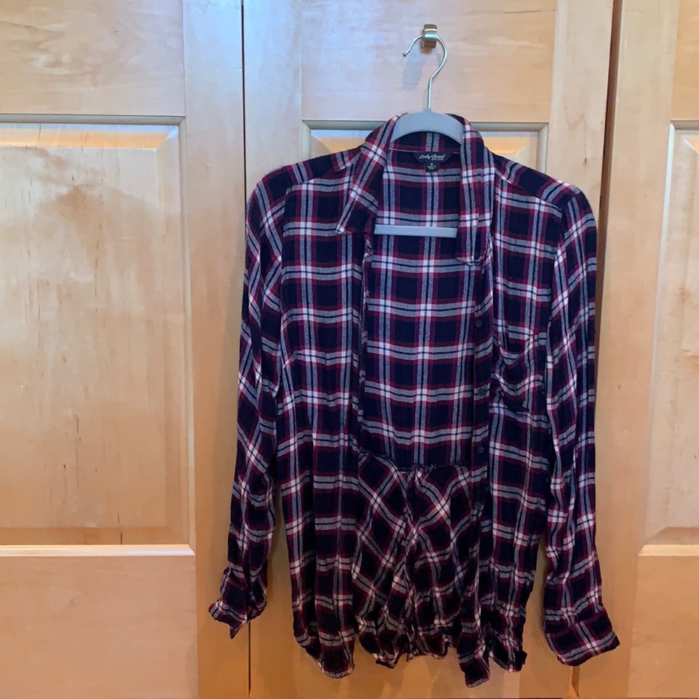 Lucky Brand Flannel w/ Detailing On Back Size S